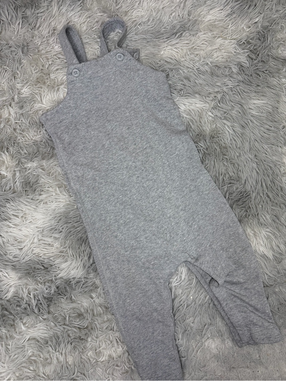 Moon & Back by Hanna Andersson 100% Organic Cotton Jumpsuit Overalls Gray 2T